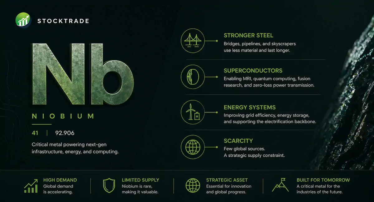 Niobium supply chain breakdown highlighting North American niobium exposure and critical mineral context.